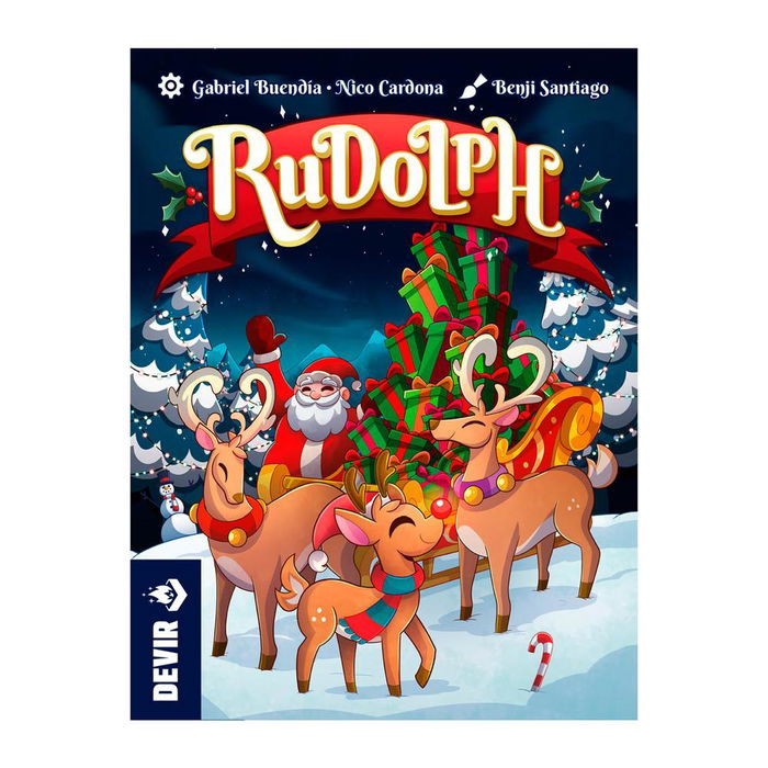 Devir Juego de Mesa Rudolph Pocket - Juego de Cartas Familiar Navideño, 2-6 Jugadores, 20 Minutos, a Partir de 8 Años, Edición en Español