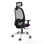 PIQUERAS Y CRESPO Silla de oficina Cilanco con mecanismo Sincro/Traslack, Morado y Gris