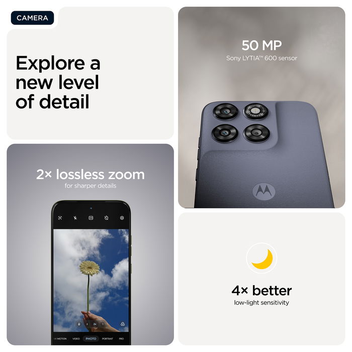 Motorola Moto G67 5G Smartphone, 6.8" Extreme AMOLED 120Hz, 4+8GB RAM, 128GB, Cámara 50+8MP, Android 16.0, Gris (PANTONE Arctic Seal) Motorola Moto G67 5G Smartphone, 6.8" Extreme AMOLED 120Hz, 4+8GB RAM, 128GB, Cámara 50+8MP, Android 16.0, Gris (PANTONE Arctic Seal)