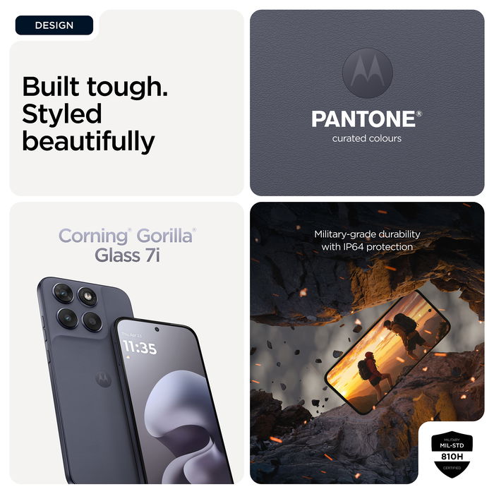 Motorola Moto G67 5G Smartphone, 6.8" Extreme AMOLED 120Hz, 4+8GB RAM, 128GB, Cámara 50+8MP, Android 16.0, Gris (PANTONE Arctic Seal) Motorola Moto G67 5G Smartphone, 6.8" Extreme AMOLED 120Hz, 4+8GB RAM, 128GB, Cámara 50+8MP, Android 16.0, Gris (PANTONE Arctic Seal)