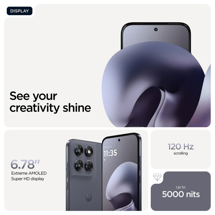 Motorola Moto G67 5G Smartphone, 6.8" Extreme AMOLED 120Hz, 4+8GB RAM, 128GB, Cámara 50+8MP, Android 16.0, Gris (PANTONE Arctic Seal) Motorola Moto G67 5G Smartphone, 6.8" Extreme AMOLED 120Hz, 4+8GB RAM, 128GB, Cámara 50+8MP, Android 16.0, Gris (PANTONE Arctic Seal)