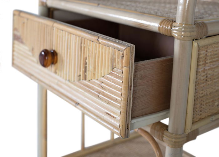 Giner y Colomer Mesita de Noche Rattan Natural 65x50x40 cm Sin Montaje Giner y Colomer Mesita de Noche Rattan Natural 65x50x40 cm Sin Montaje