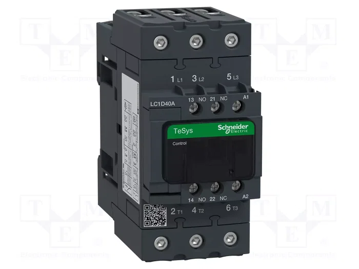 SCHNEIDER ELECTRIC Contactor TeSys D LC1D40AFE7 40A 115VAC SCHNEIDER ELECTRIC Contactor TeSys D LC1D40AFE7 40A 115VAC