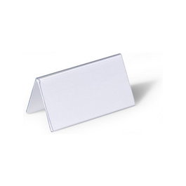 Durable 805119 Placas de identificación de mesa 52x100mm Transparente