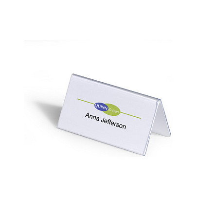 Durable 805119 Placas de identificación de mesa 52x100mm Transparente Durable 805119 Placas de identificación de mesa 52x100mm Transparente