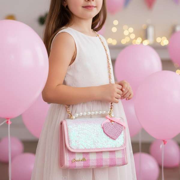 Girabrilla Gio Gio - Bolso reversible de tela con lentejuelas para juegos de mesa y rol, color surtido (16x13x6,5 cm)