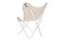 DKD Home Decor Nacla Sillon Boho Blanco Gris 65 x 90 x 74 cm