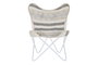 DKD Home Decor Nacla Sillon Boho Blanco Gris 65 x 90 x 74 cm