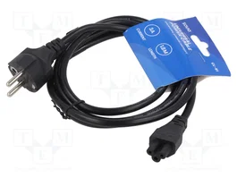 SAVIO Cable de alimentación H03VV-F 3x0,75mm2 CEE 7/7 a IEC C5