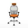 PIQUERAS Y CRESPO Silla de oficina Jorquera Naranja y Blanco