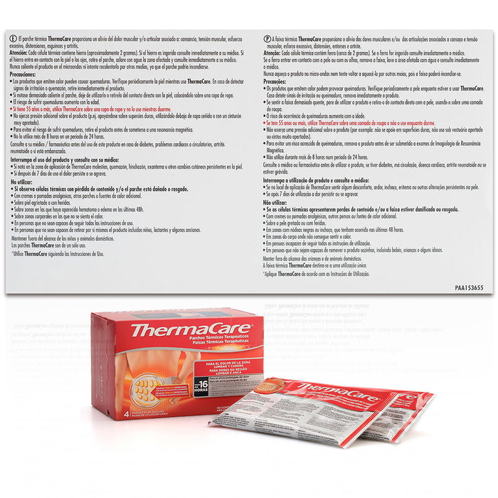 Thermacare Parche Térmico Terapéutico para Dolor Lumbar y Cadera - 4 Parches Thermacare Parche Térmico Terapéutico para Dolor Lumbar y Cadera - 4 Parches