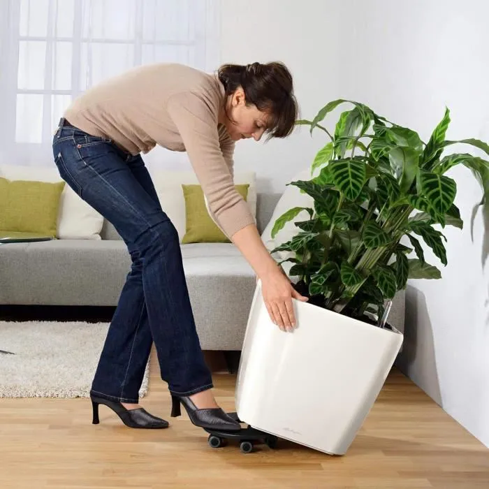 Lechuza LEC4008789162830 Maceta Quadro Premium LS 50, Antracita Metalizada, 50 x 50 x 46.5 cm, 53 L