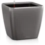 Lechuza LEC4008789162830 Maceta Quadro Premium LS 50, Antracita Metalizada, 50 x 50 x 46.5 cm, 53 L