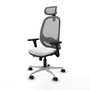 PIQUERAS Y CRESPO Silla de oficina Cilanco con mecanismo Sincro/Traslack Blanco/Gris