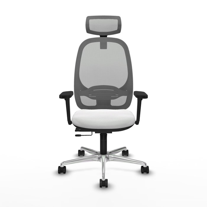 PIQUERAS Y CRESPO Silla de oficina Cilanco con mecanismo Sincro/Traslack Blanco/Gris