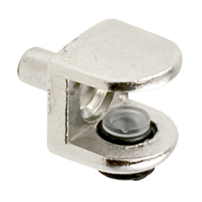 HERRAJES ALK Soporte Estante Cristal Filo D5 Níquel Regulable para Cristal de 5 a 8mm con Espiga para Taladro Ø5mm HERRAJES ALK Soporte Estante Cristal Filo D5 Níquel Regulable para Cristal de 5 a 8mm con Espiga para Taladro Ø5mm