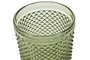 DKD Home Decor Vaso Basicos, Colección Diamond Garbo, Verde, 240ml, Cristal, Set de 6, 8x10x8 cm