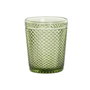 DKD Home Decor Set de 6 Vasos de Cristal Diamond Garbo Verde con Relieve