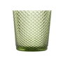 DKD Home Decor Set de 6 Vasos de Cristal Diamond Garbo Verde con Relieve