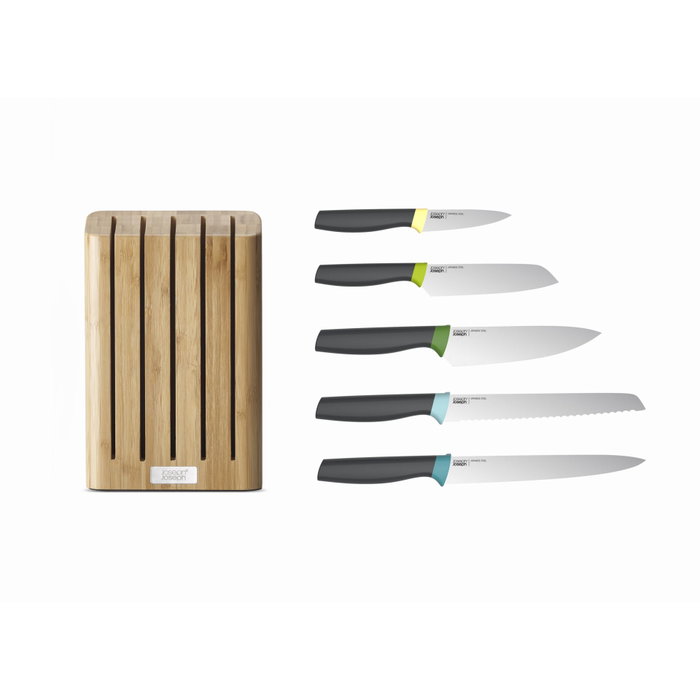 Joseph Joseph Elevate Bamboo Set de 5 cuchillos con bloque de bambú de color marrón skus: B1GQ2Z777R