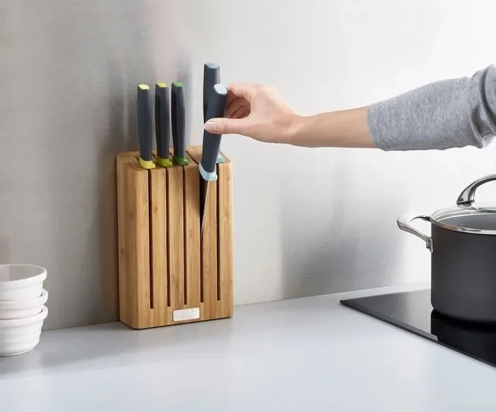 Joseph Joseph Elevate Bamboo Set de 5 cuchillos con bloque de bambú de color marrón skus: B1GQ2Z777R