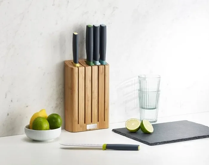 Joseph Joseph Elevate Bamboo Set de 5 cuchillos con bloque de bambú de color marrón skus: B1GQ2Z777R