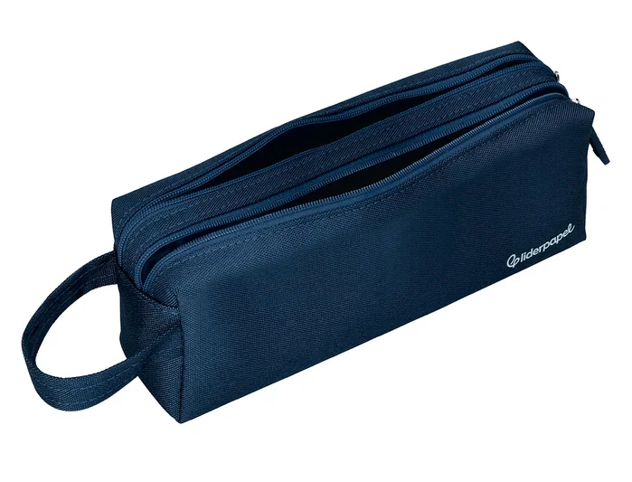 Liderpapel Estuche portatodo Classic rectangular con asa, azul marino Liderpapel Estuche portatodo Classic rectangular con asa, azul marino