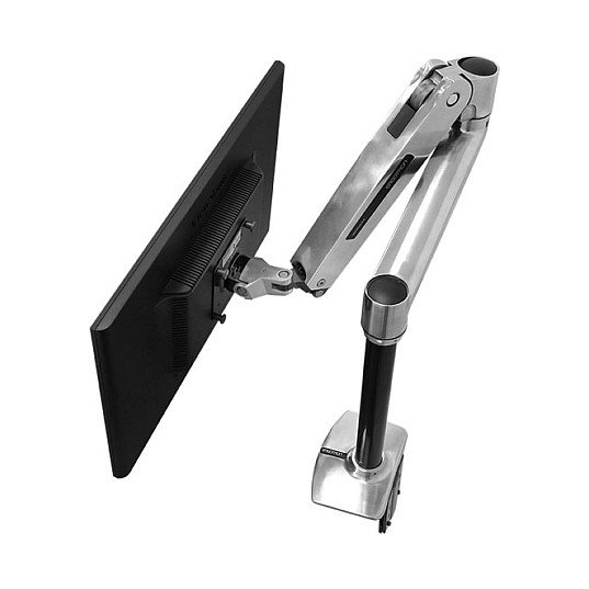 Ergotron LX Monitor Arm Soporte de Escritorio Metálico 45-360-026 - Ajustable, Hasta 11,3 kg, Rotación 360 grados, para Pantallas 75x75 mm y 100x100 mm