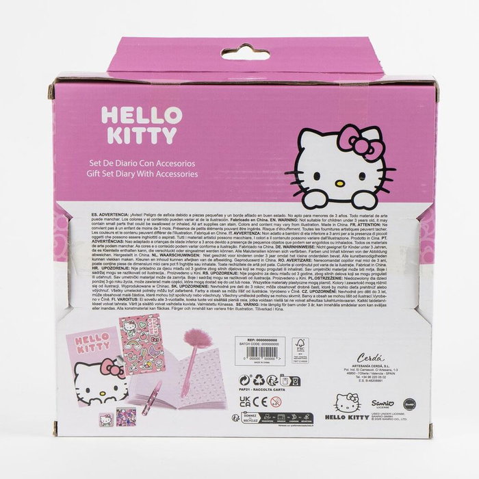 Cerdá Diario Set Hello Kitty 23.5 x 25.0 x 5.5 cm