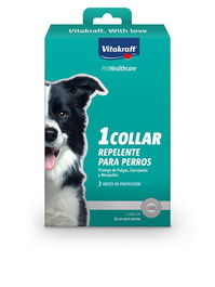 Vitakraft Collar Perro Biocida Natural Repelente Mosquitos Garrapatas Pulgas Piojos Moscas Arena Aceite Lavanda