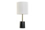 DKD Home Decor Lámpara de Sobremesa de Mármol y Metal Negro