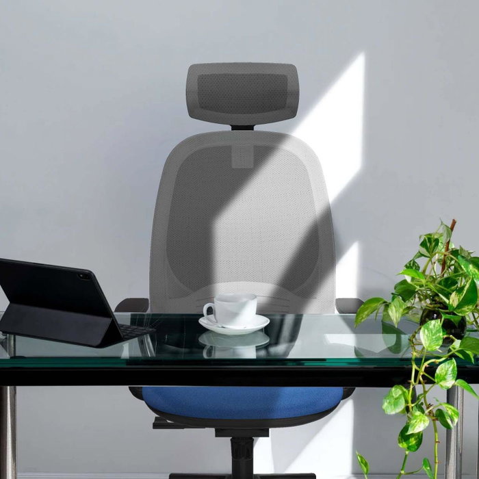 PIQUERAS Y CRESPO Silla de oficina Cilanco con mecanismo Sincro, Azul cielo y Gris PIQUERAS Y CRESPO Silla de oficina Cilanco con mecanismo Sincro, Azul cielo y Gris