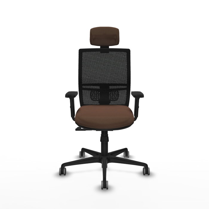 PIQUERAS Y CRESPO Silla de oficina Yunquera con mecanismo Sincro, Marrón y Negro PIQUERAS Y CRESPO Silla de oficina Yunquera con mecanismo Sincro, Marrón y Negro