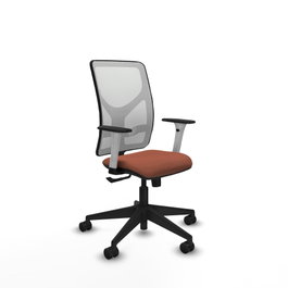 PIQUERAS Y CRESPO Silla de oficina Motilla con mecanismo Sincro, Marrón y Blanco
