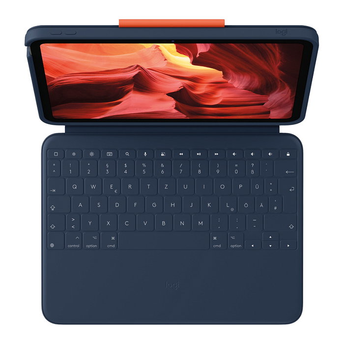 Logitech Rugged Combo 4 Teclado y Funda para iPad 10ª Generación - Color Azul Clásico - Versión Alemana (DE) - Ref. EMEA-914