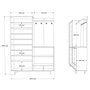 Hanah Home OS1-SA Recibidor Organizador Roble y Antracita
