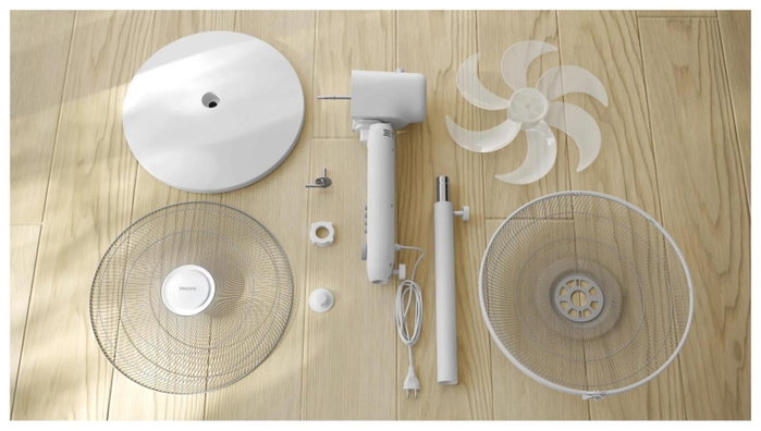 Philips Ventilador de pedestal Serie 5000 CX5535/00 Blanco Philips Ventilador de pedestal Serie 5000 CX5535/00 Blanco