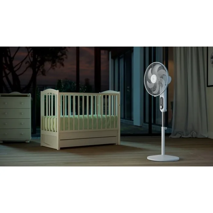 Philips Serie 5000 CX5535/00 Ventilador de pedestal 230 m³/h 28 dB(A) Blanco