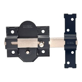 Micel CRR08 Cerrojo de Sobreponer Acero, Placa 86 mm, Cilindro Boca Pera 70 mm, Reversible, 3 Llaves Serreta, Acabado Pintado Gris