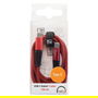 2GO 797195 Cable USB-C a USB-C de 1 m, USB 3.2 Gen 1, Carga y Datos, Nylon Trenzado, Color Rojo