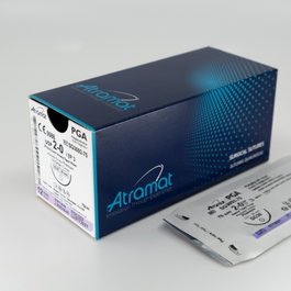 Atramat Pga 2-0 Aguja Triangular 1/2 26 mm H75 cm Violeta 12 Unidades