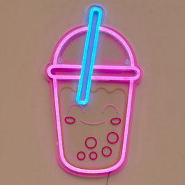 The Concept Factory Letrero Neón LED Usb Kawaii Bubbl Colección Kawaii Plástico