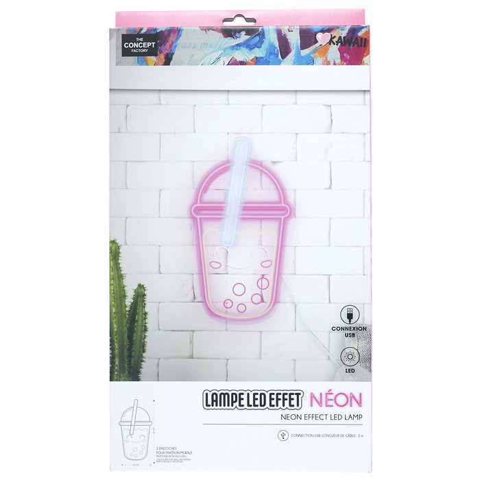 The Concept Factory Letrero Neón LED Usb Kawaii Bubbl Colección Kawaii Plástico