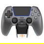 Deltaco Gaming GAM-199-STEELGRAY Mando Inalámbrico para PS5 con Estación de Carga, Bluetooth/USB, Vibración, Steel Gray