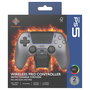 Deltaco Gaming GAM-199-STEELGRAY Mando Inalámbrico para PS5 con Estación de Carga, Bluetooth/USB, Vibración, Steel Gray
