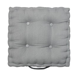 DKD Home Decor Pack de 2 Cojines Gris Claro con Asa 42x42x8 cm