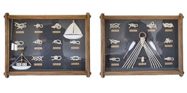 DKD Home Decor Cuadro Pino Cristal 59x4x45 Nudos Surtido de 2 unidades