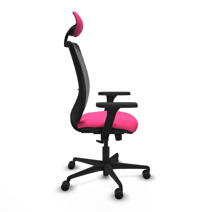 PIQUERAS Y CRESPO Silla de oficina Zulema Rosa con Malla Negra