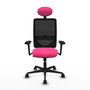 PIQUERAS Y CRESPO Silla de oficina Zulema Rosa con Malla Negra