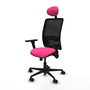 PIQUERAS Y CRESPO Silla de oficina Zulema Rosa con Malla Negra